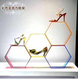 彩色五環(huán)鞋店 亞克力創(chuàng)意陳列，塑造專(zhuān)業(yè)品牌形象